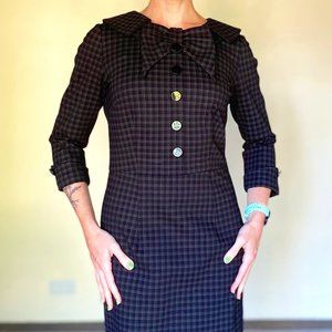 Tatyana the CEO dress size medium in black and grey plaid